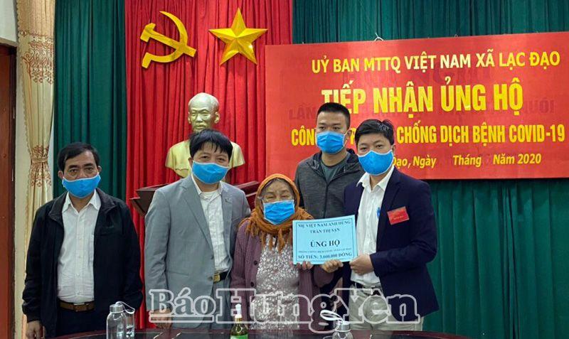   Bà mẹ Việt Nam anh hùng 97 tuổi ở xã Lạc Đạo ủng hộ 3 triệu đồng phòng, chống dịch Covid-19