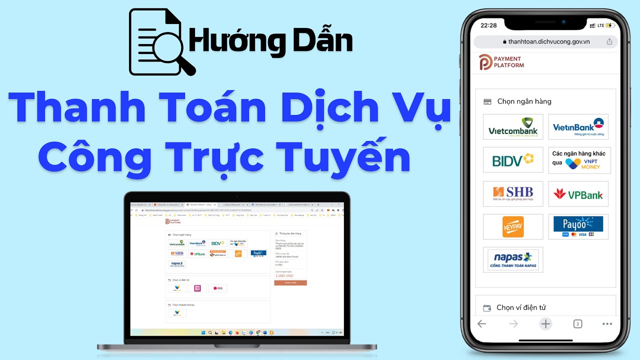   Hướng dẫn thực hiện thanh toán trực tuyến khi nộp hồ sơ TTHC trên Hệ thống thông tin giải quyết TTHC tỉnh